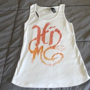 Womens harley-davidson white tank top